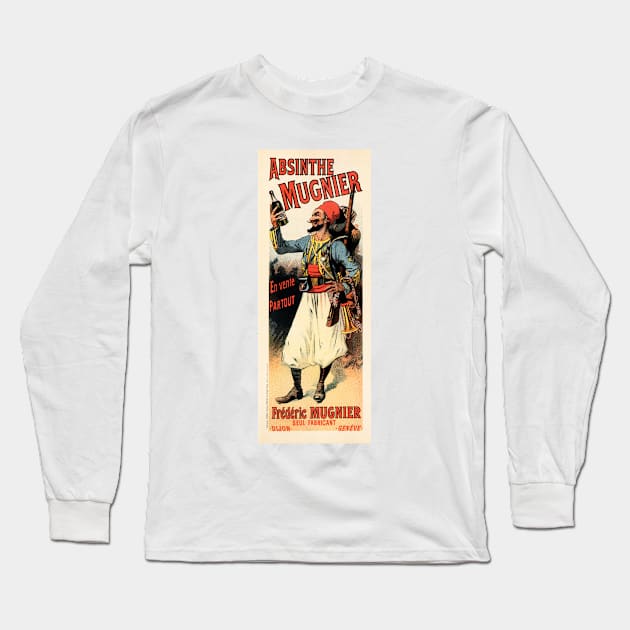 ABSINTHE MUGNIER 1895 by Lucien Lefevre in Maitres De L' Affiche Collection Long Sleeve T-Shirt by vintageposters